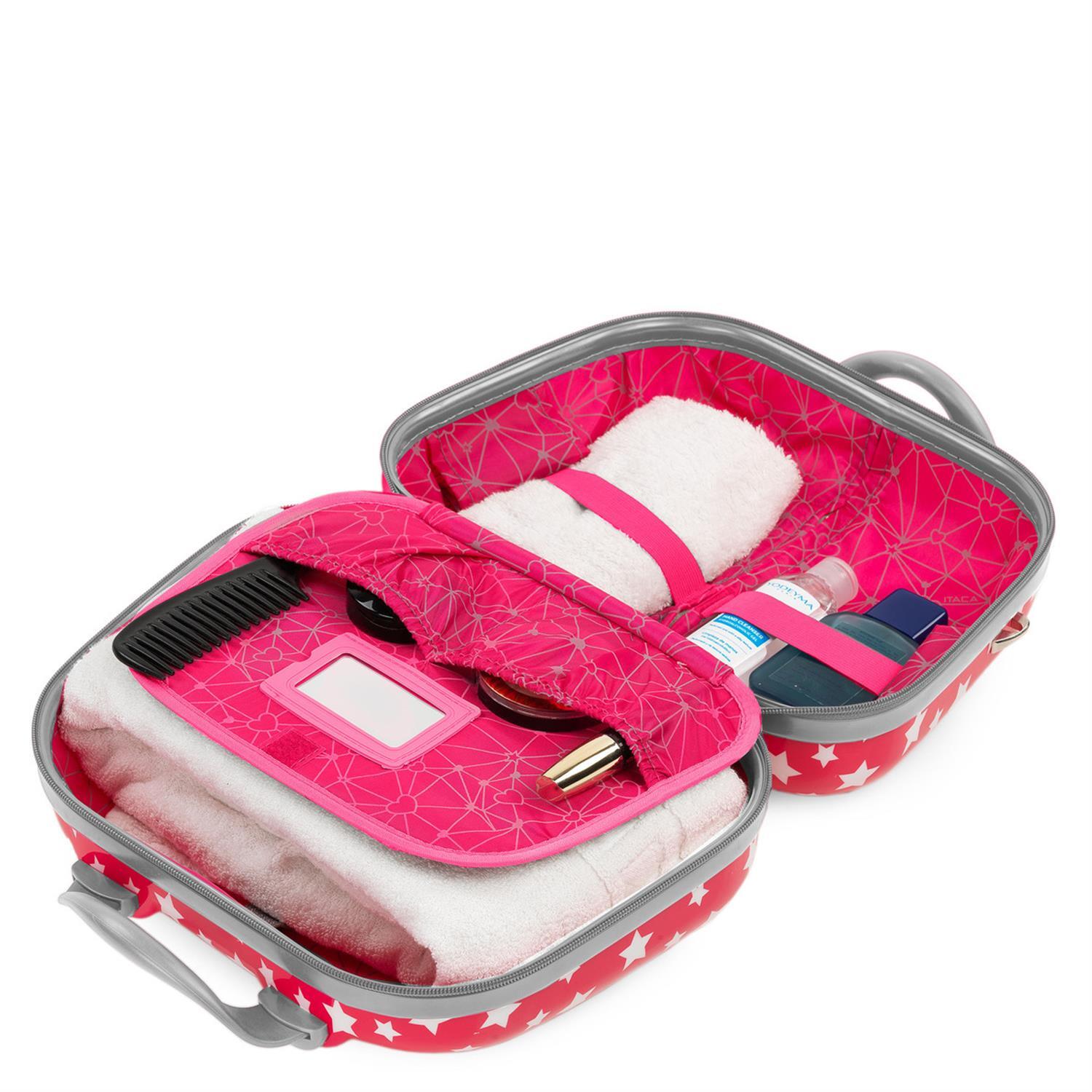 Juego De Maletas De Viaje Juvenil Infantil Niña Niño 4 Ruedas Set Trolley 3 Pzs.(Cabina Pequeña (Equipaje Avión), Mediana Y Neceser De Viaje 702400B