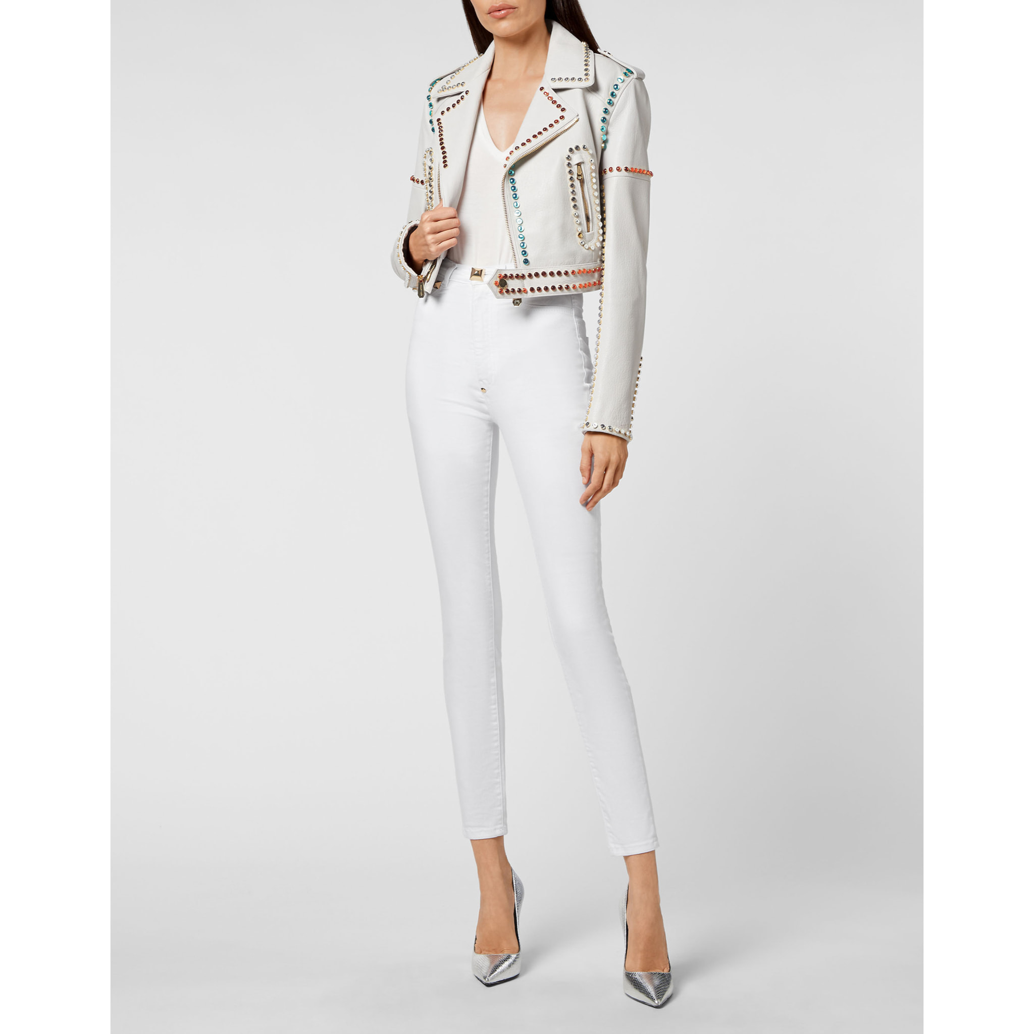 PHILIPP PLEIN Biker de cuero