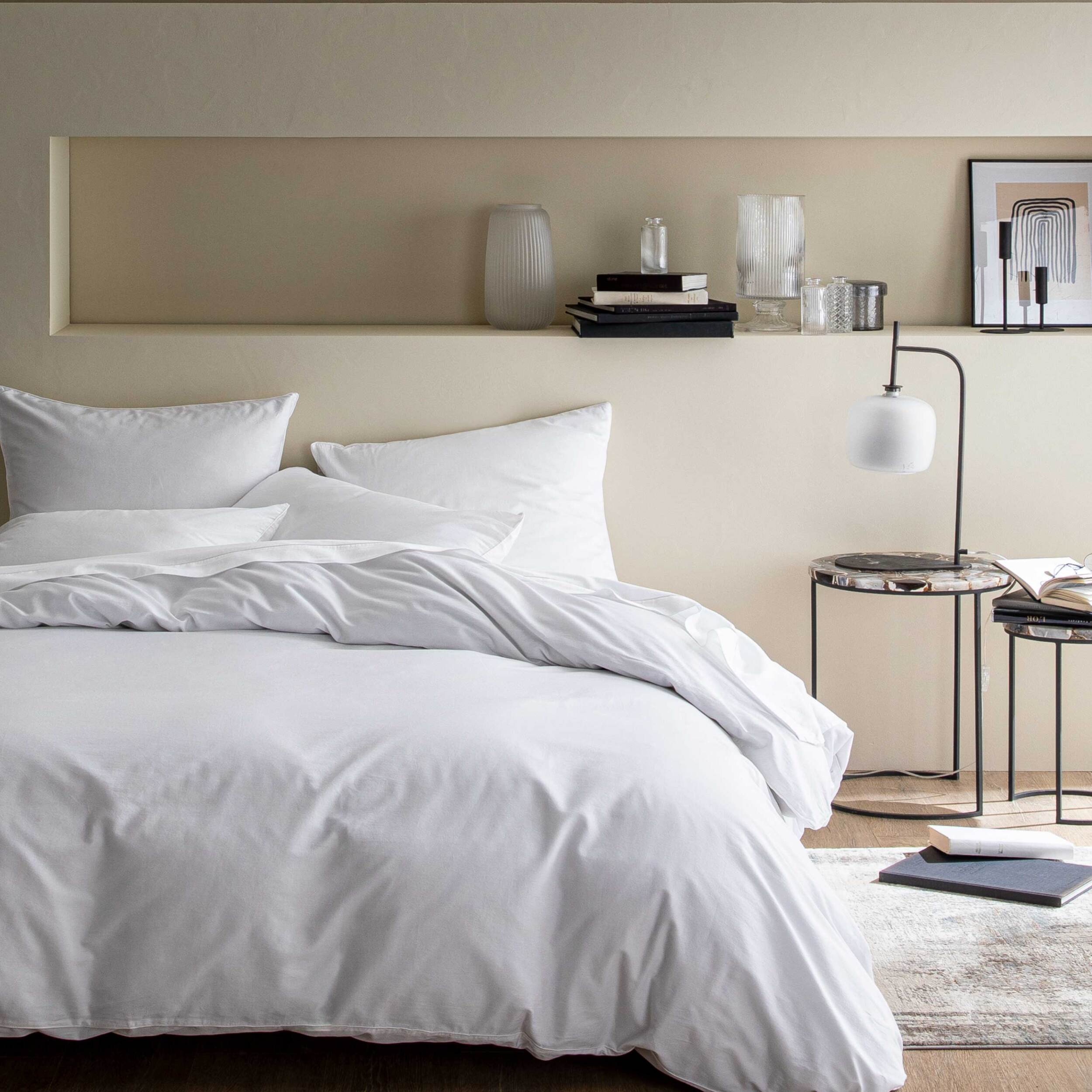 Housse de couette en satin de coton lavé, NUIT SATINÉE