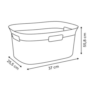 Panier à Linge Leaf 38L Gris