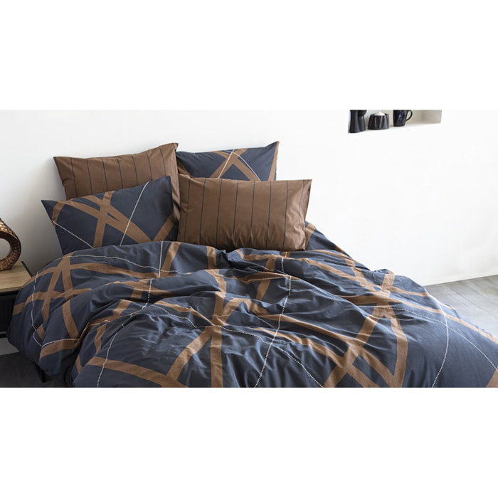 Parure housse de couette et taie(s) oreiller 100% Coton