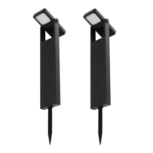 Lot de 2 balises solaires BRITY H49cm