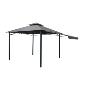 Gazebo quadrato con doppio tetto 300X300X270 cm ECRU'