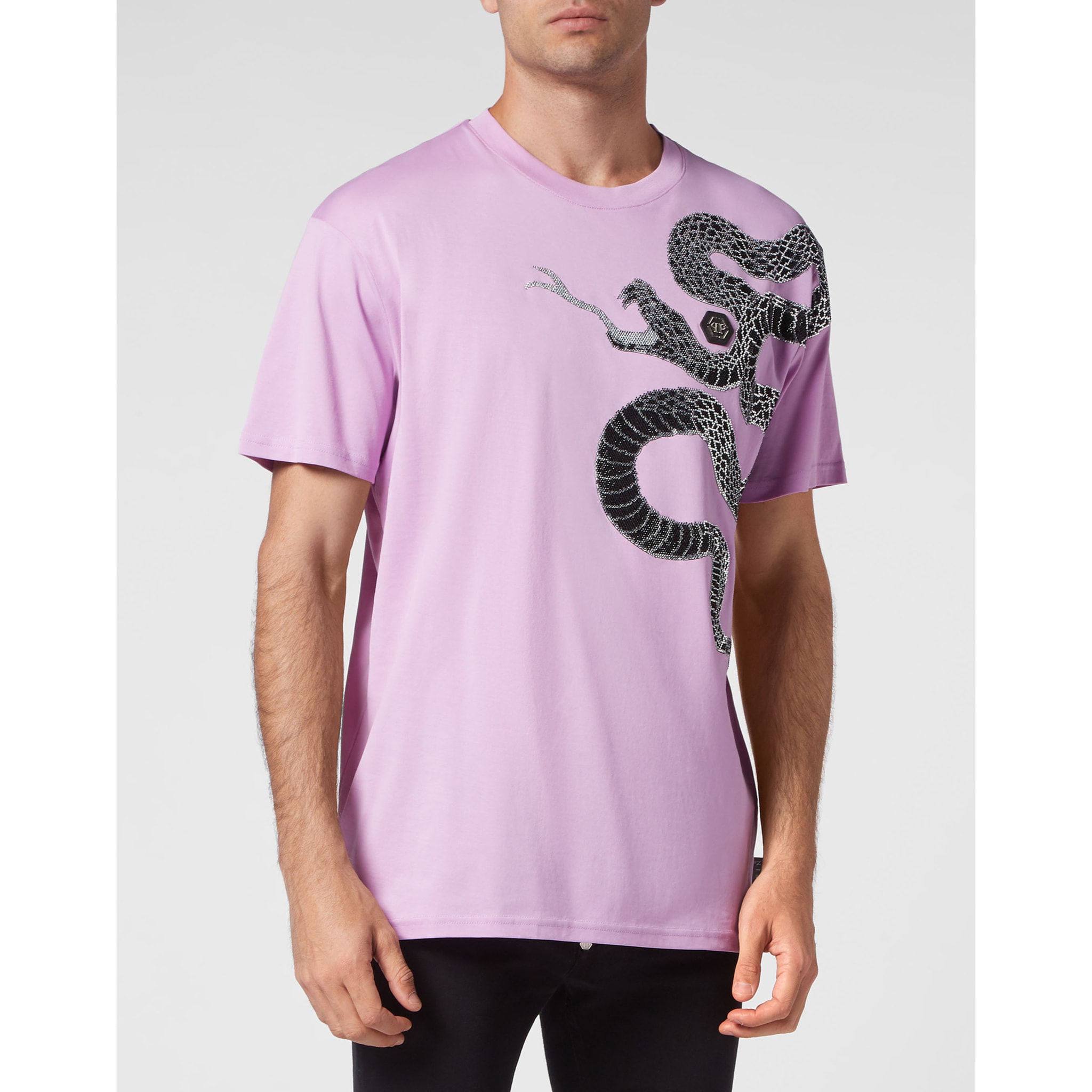 PHILIPP PLEIN T-Shirt Round Neck SNAKE