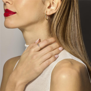 Pendientes con Circonita Brillante acabado oro 18k