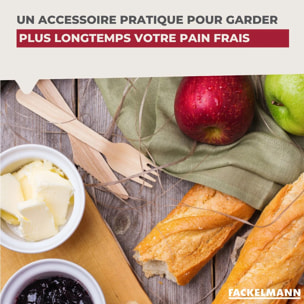 Sac de conservation pour baguette de pain en coton Fackelmann Nature