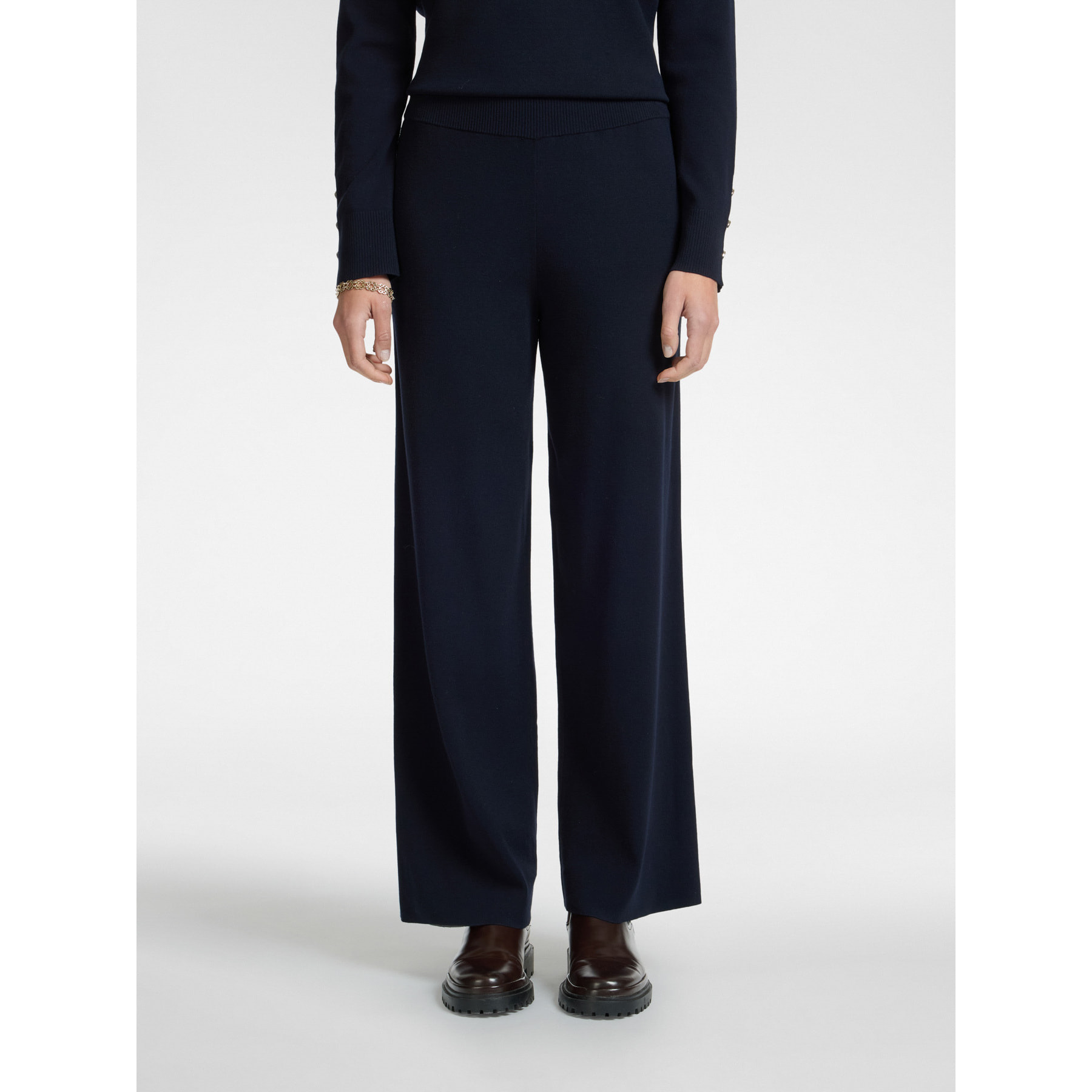 Elena Mirò - Pantaloni in tricot - Blu