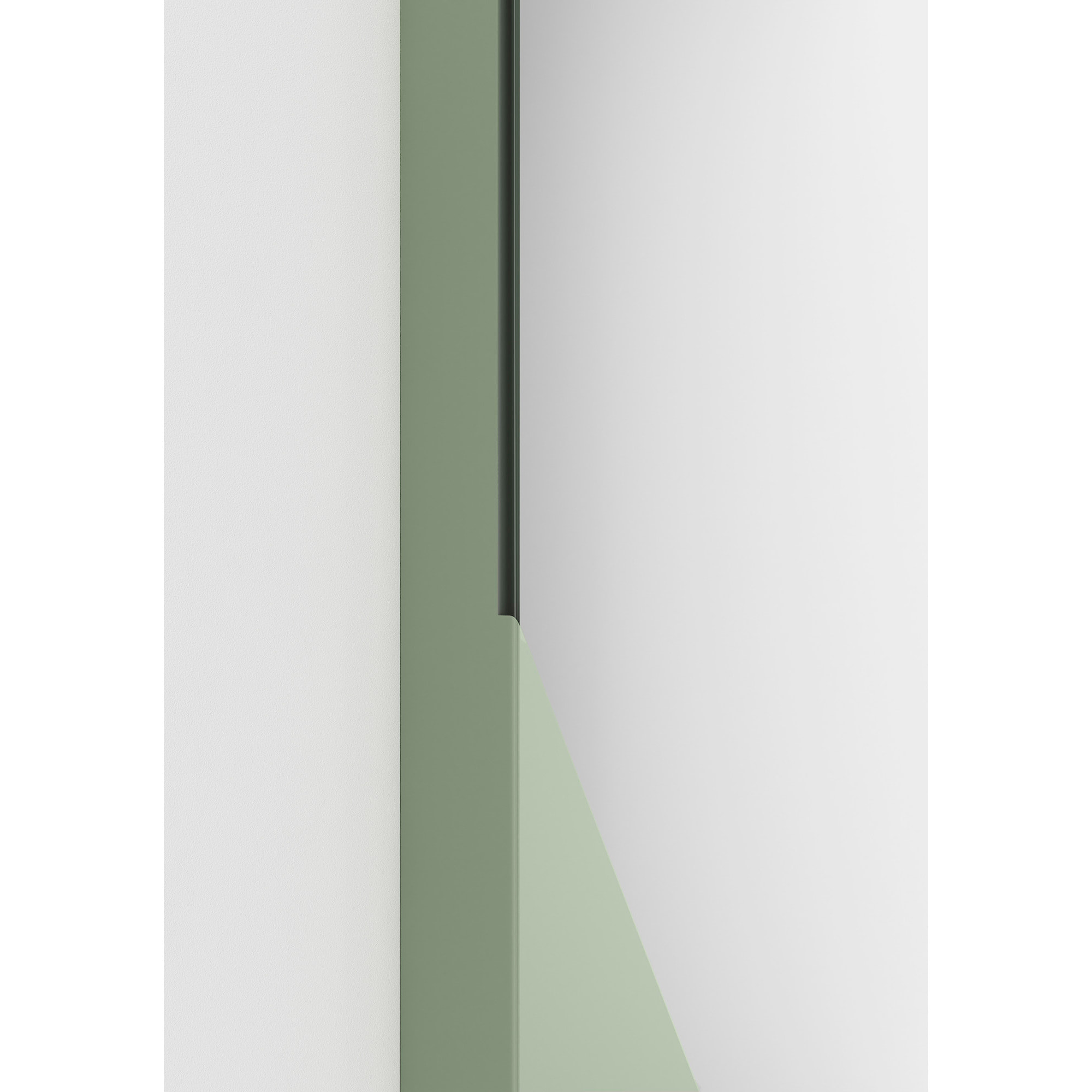 Set de espejos ovalados Aire haya verde 90/65x30x2 cm