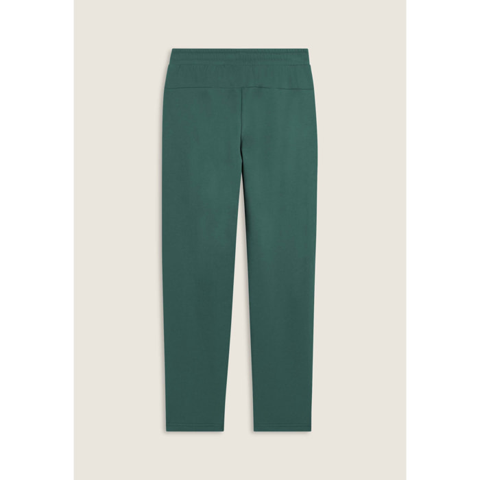 Pantaloni regular in felpa garzata con fondo dritto