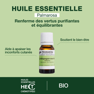 Pranarom - Huile Essentielle de Palmarosa - Bio - 10 ml