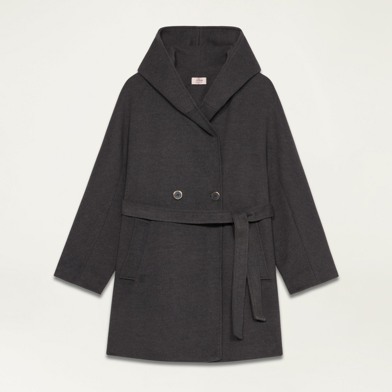 Oltre - Cappotto cappa con cintura - Grigio