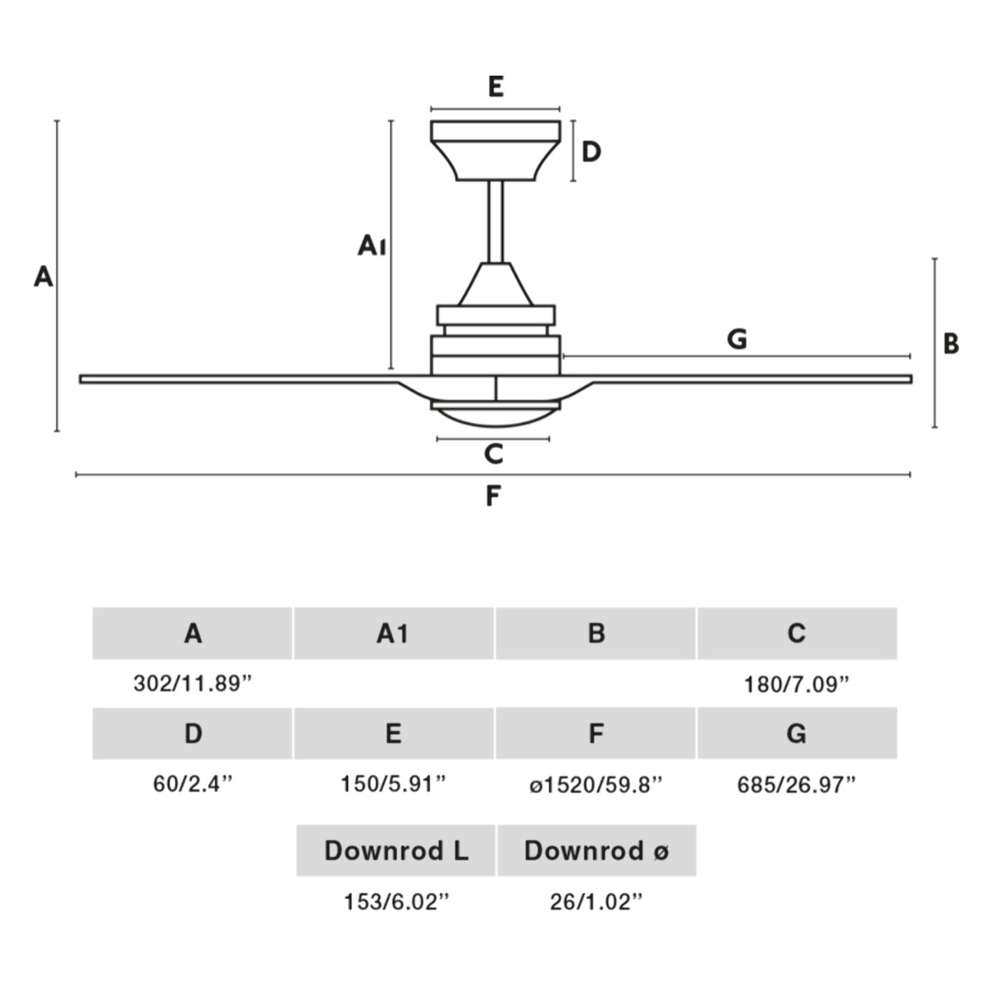 ALO L Ventilador blanco/madera DC CCT