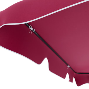 Dondolo 3 Posti Algarve Con Tettuccio Parasole Regolabile Cuscini Imbottiti Struttura Robusta In Acciaio Da Giardino 170 x 110 x 153 cm Bordeaux