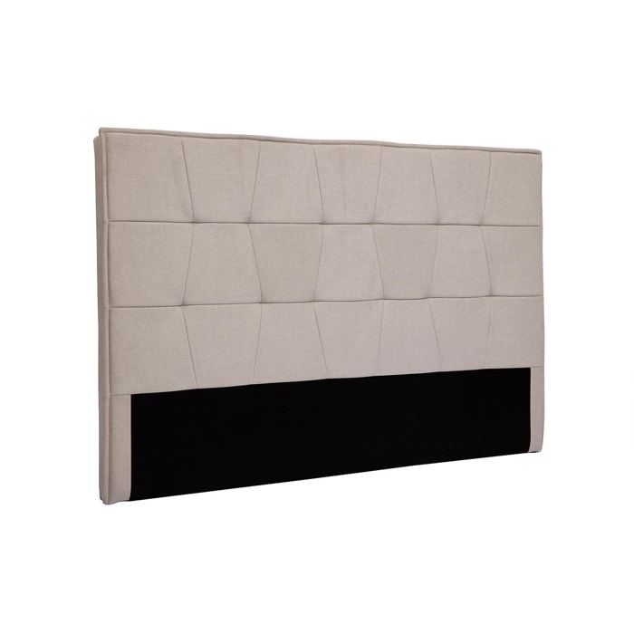 Tête de lit en tissu effet velours beige L170 cm SUKA