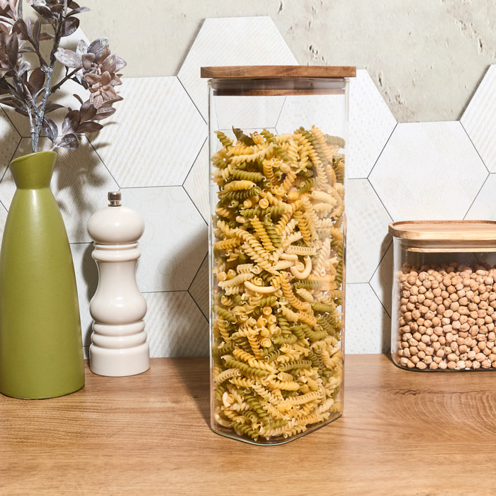 Bocal - HOME DECO FACTORY - HERITAGE - Borosilicate - Empilable - Transparent et marron