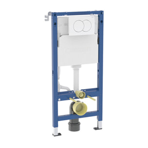 Pack WC sans bride Infinitio, fixations invisibles + Abattant softclose slim + Bâti support Geberit UP100 + Plaque blanche