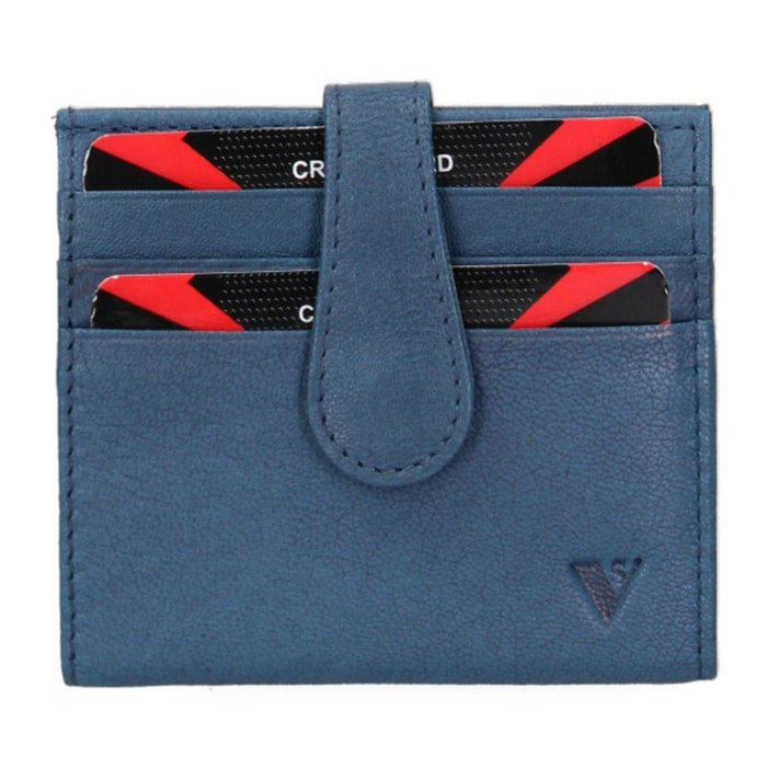 Portafoglio uomo in vera pelle - Modello False - Casual - 9.5 x 8.0 x 1.5 cm