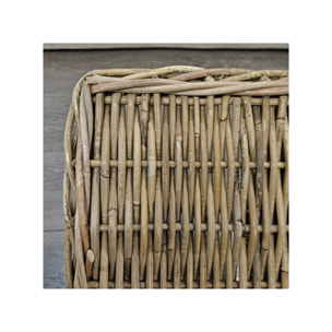 Panier rectangulaire avec grande anse H. 38 cm en kubu tressé - SIMON