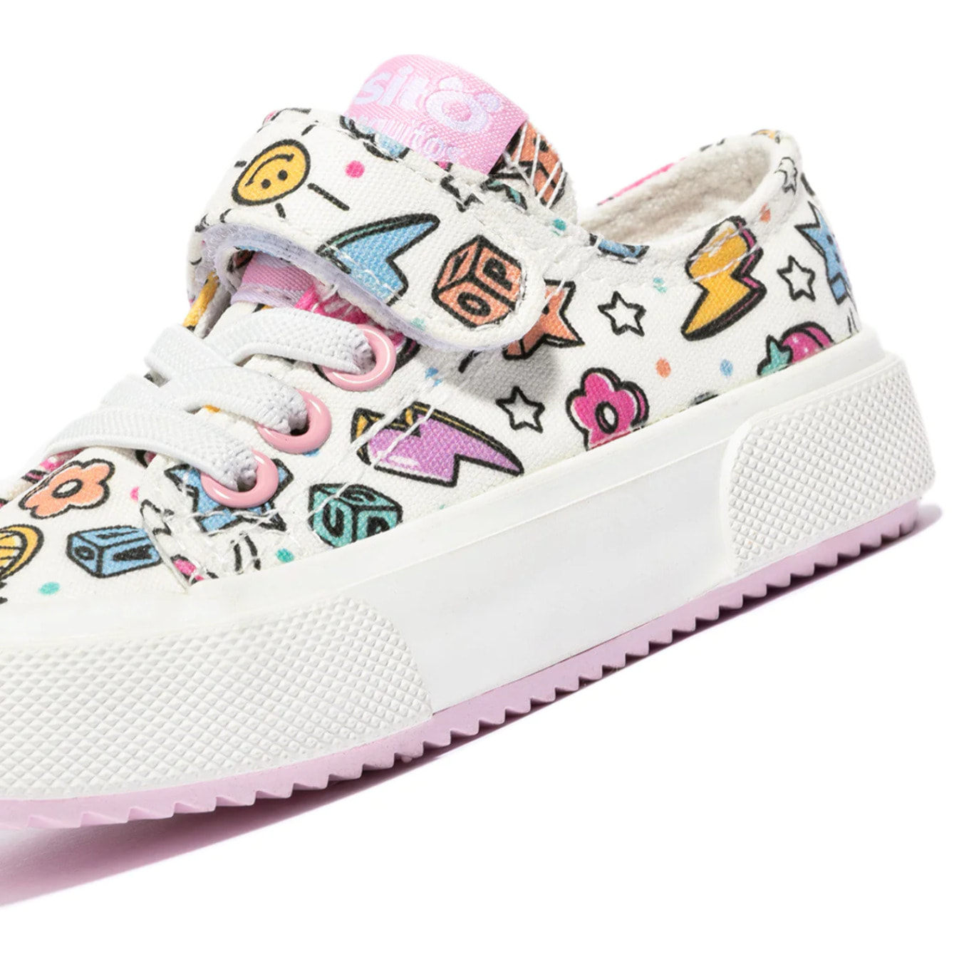 Sneakers bianche in tela per bambini