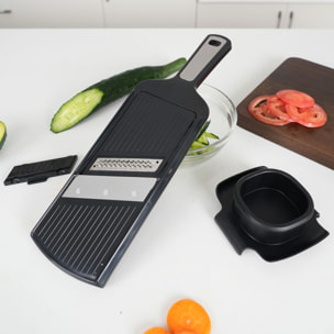 Mandoline avec poignée en plastique noir