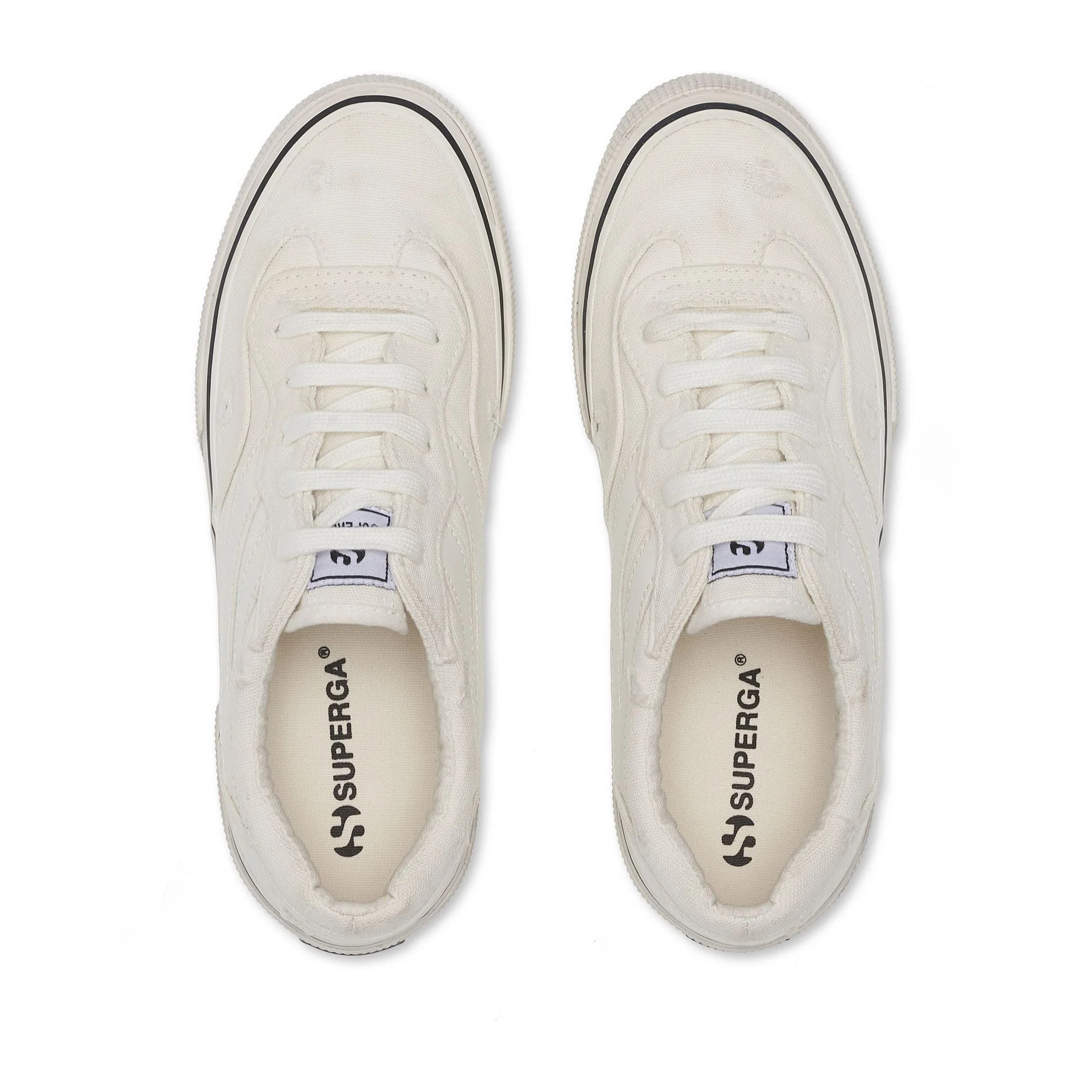 Sneakers Superga Uomo Donna Bianco 2941 REVOLLEY STONE WASHED