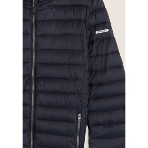 Piumino trapuntato con cappuccio e collo alto