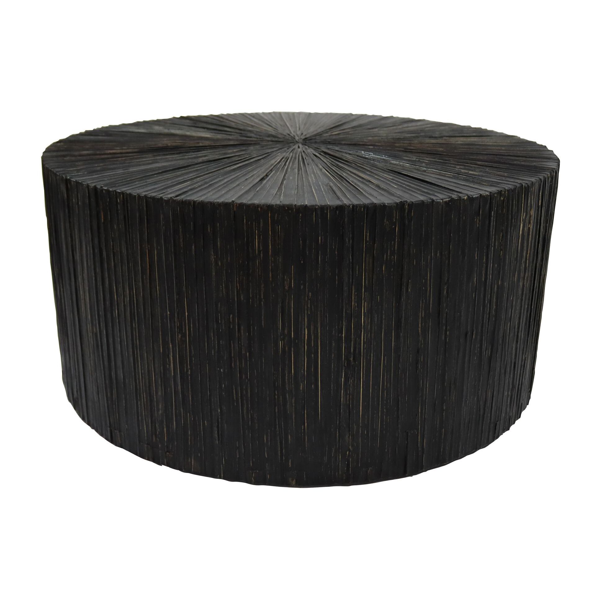 Table basse en bois et feuilles de cocotier TUPAI