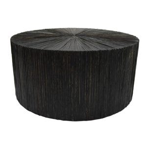 Table basse en bois et feuilles de cocotier TUPAI
