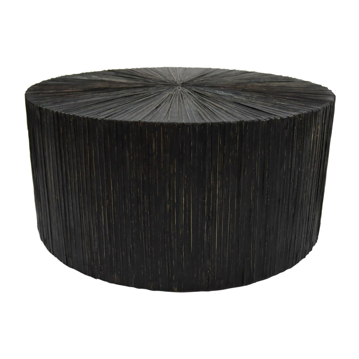 Table basse en bois et feuilles de cocotier TUPAI
