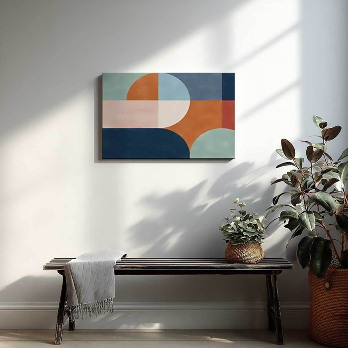 Tableau Palette colorée inspiration Bauhaus Toile imprimée