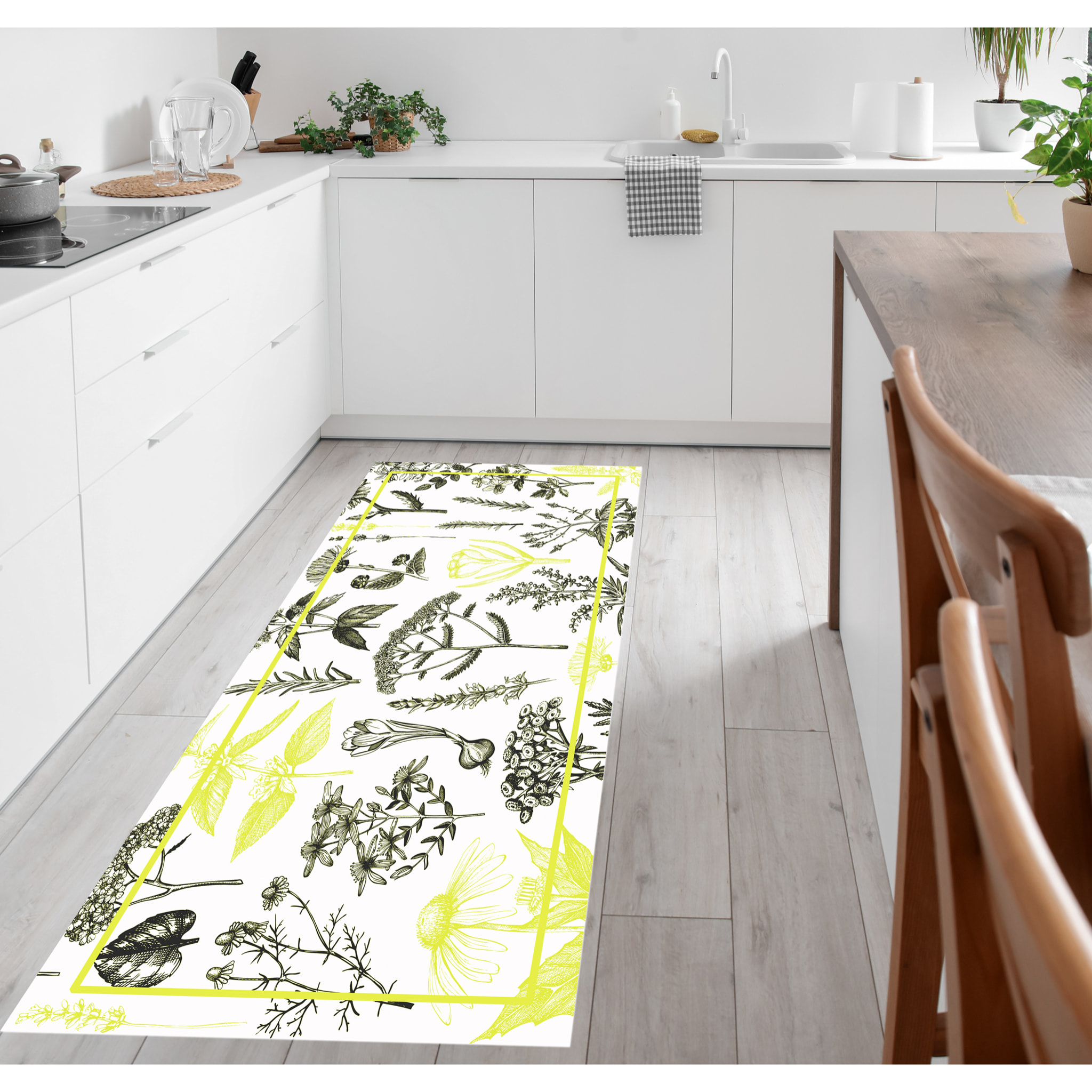 Alfombra de vinilo CERAMIKO, Plantas medicinales limón 66x150 cm