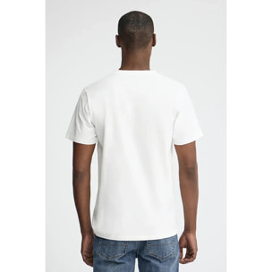 Camiseta blanca de corte recto con parche Polo Club