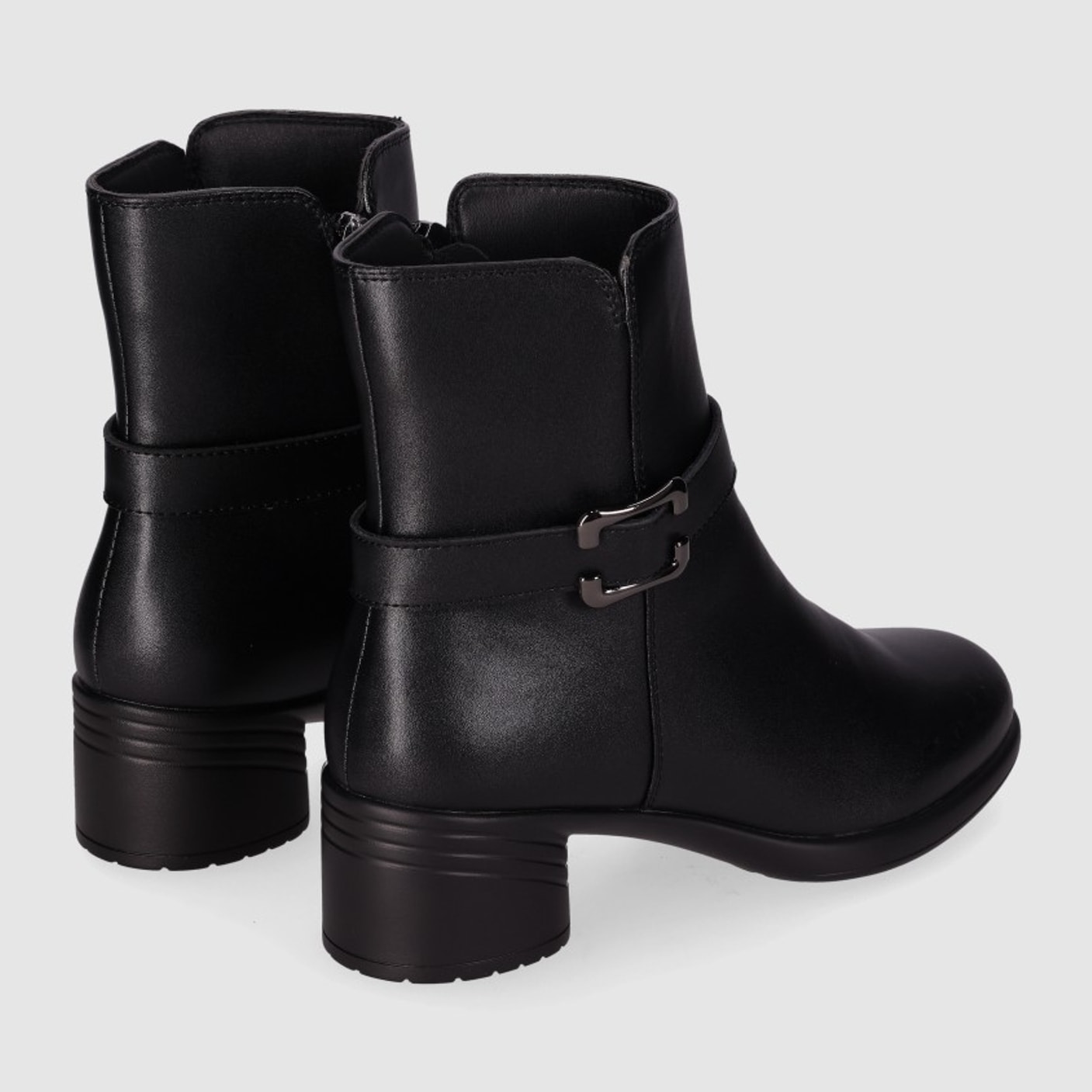 Botines de Piel - Negro - Tacón: 5 cm