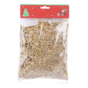 DAM  Decorazione natalizia in paglia 100 grammi 20,5x3x26 cm. Beige