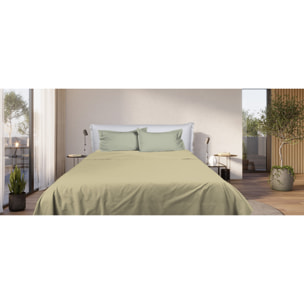 UNO CASA DESIGN Completo Letto Bice 25 Bicolor in Puro Cotone_Matrimoniale_spring