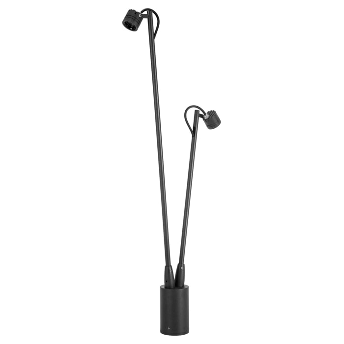 Forlight Fint baliza estaca doble para exterior en negro