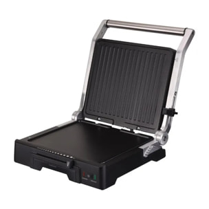 Parrilla eléctrica grill JATA GR1100 con placas mixtas (27,5 x 24 cm) antiadherentes. 2000 W