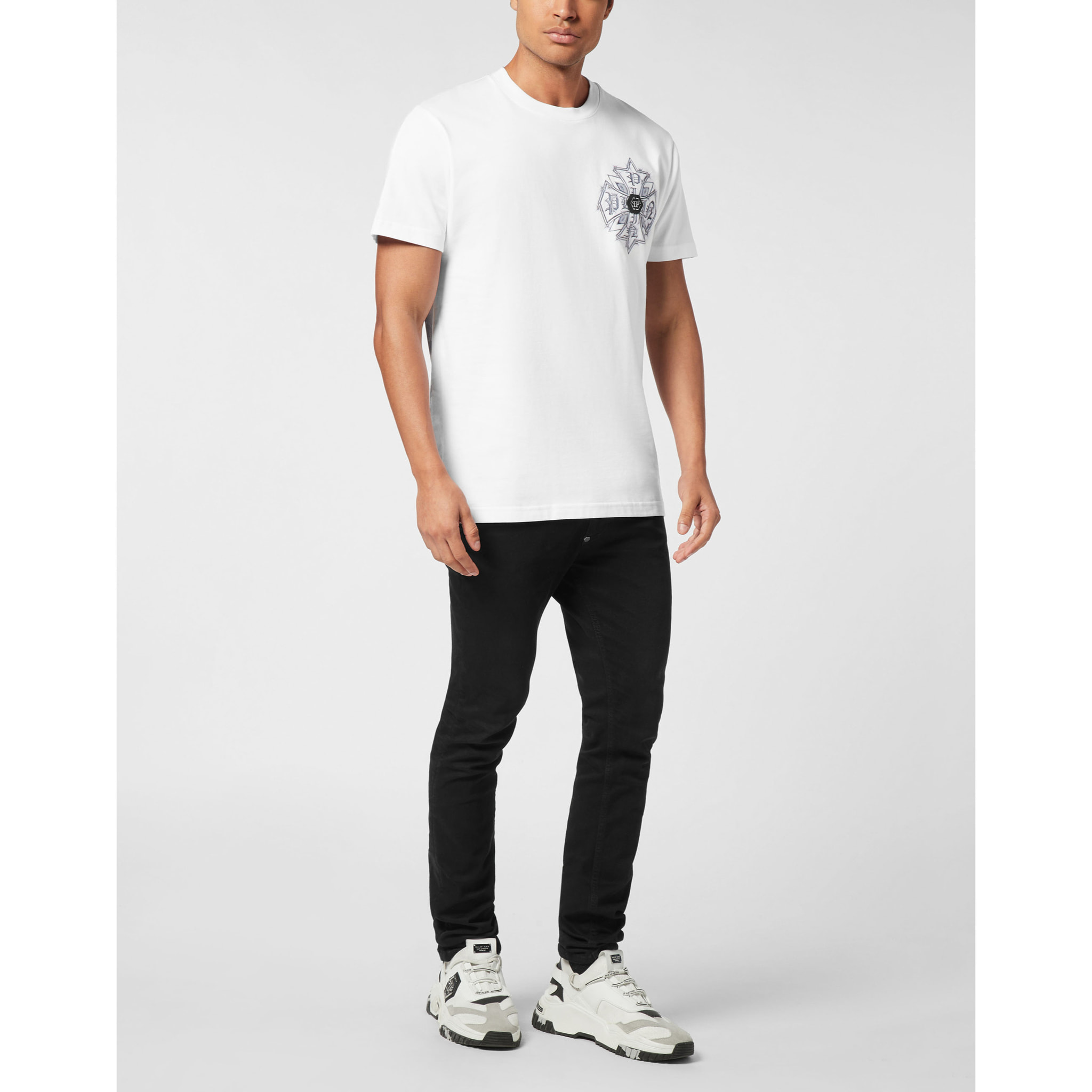 PHILIPP PLEIN T-Shirt Round Neck Ss GOTHIC PLEIN