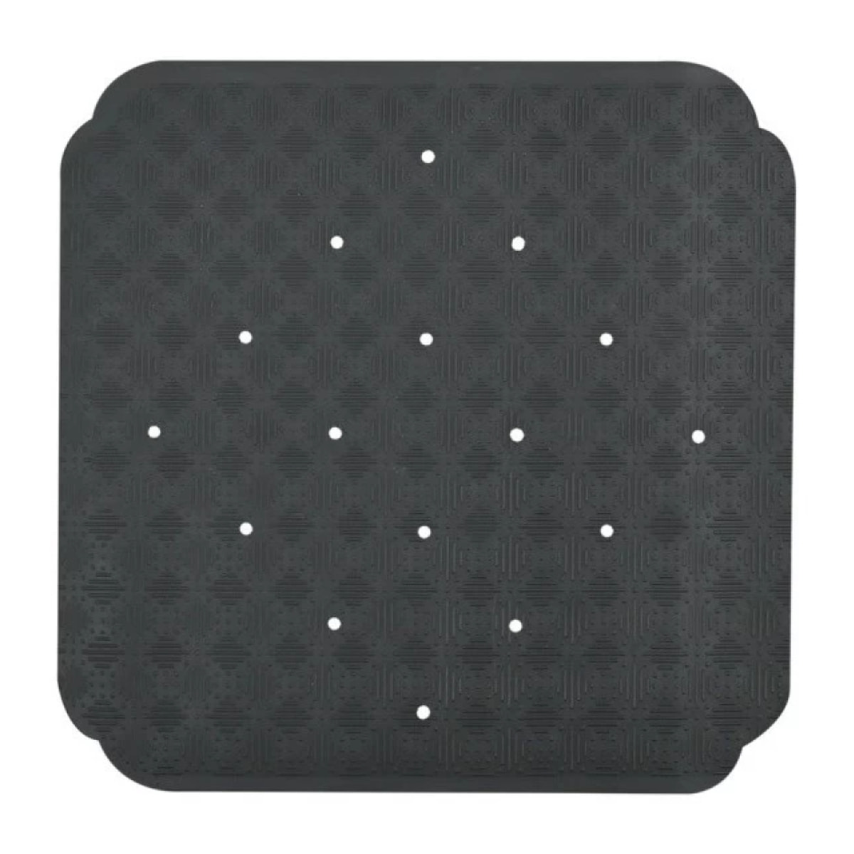 Tapis Fond de douche Caoutchouc RUBY 53x53cm Gris Foncé Spirella