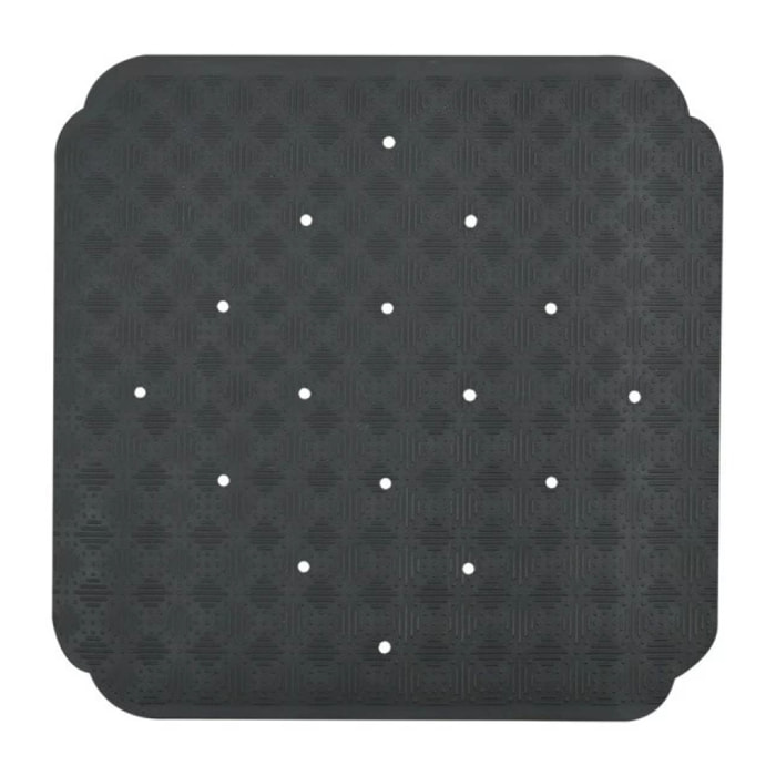 Tapis Fond de douche Caoutchouc RUBY 53x53cm Gris Foncé Spirella