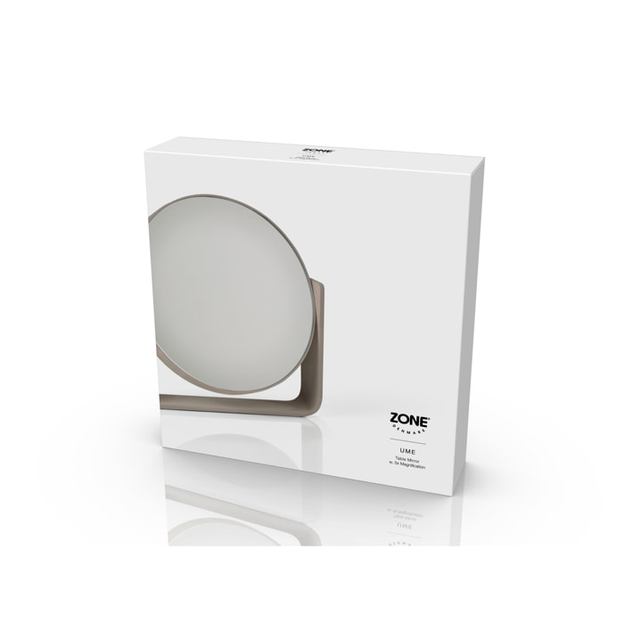 Miroir de table avec grossissement 5 x Ume Gris clair