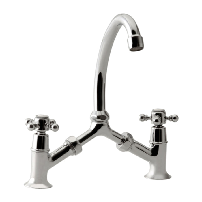 Mélangeur à pont PAINI Tiffany Chromé lavabo ou cuisine
