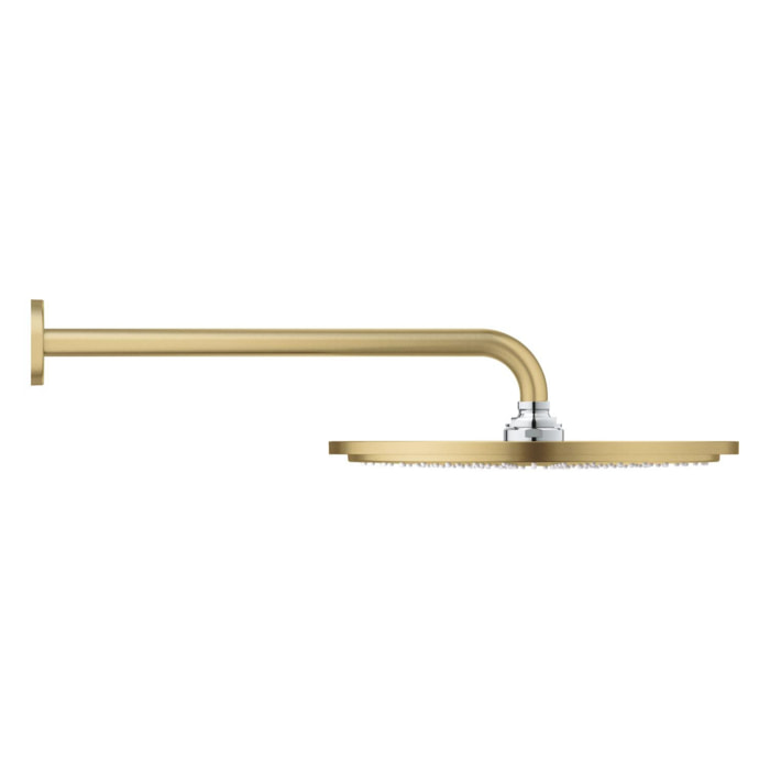 Ensemble douche de tête et bras 380 mm, 1 jet - Cool Sunrise brossé