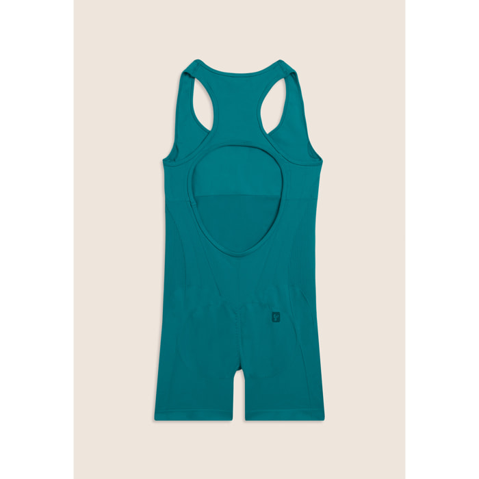Tuta Jumpsuit Seamless Short con cut-out sulla schiena