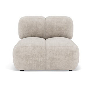 Grace - module d'assise sans accoudoir en velours texturé - Beige