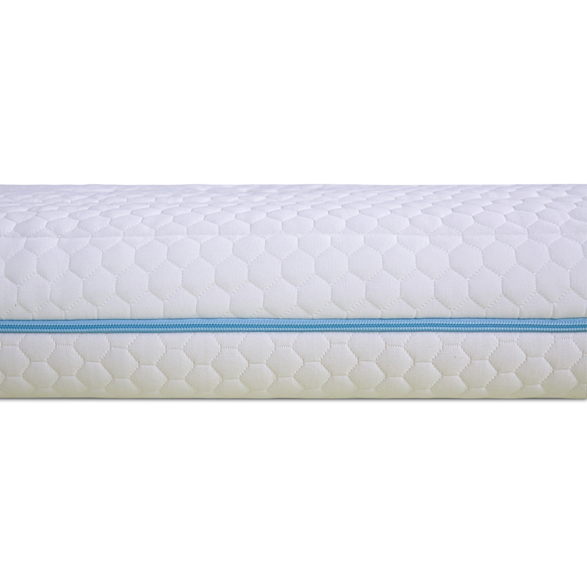Matelas Enfant Ourson, glissière Bleu, 14 cm, Mousse Haute Densité Supersoft, Déhoussable, Soutien Medium, Fabrication Française, CertiPUR Oeko-Tex