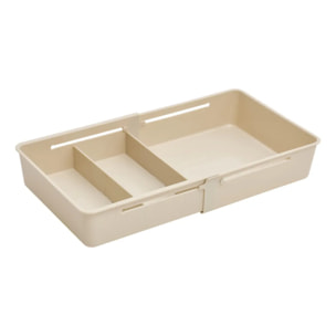 Organiseur de tiroir extensible Stora 20x38,5cm beige