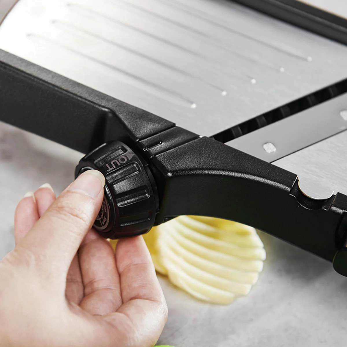 Mandoline réglable en plastique