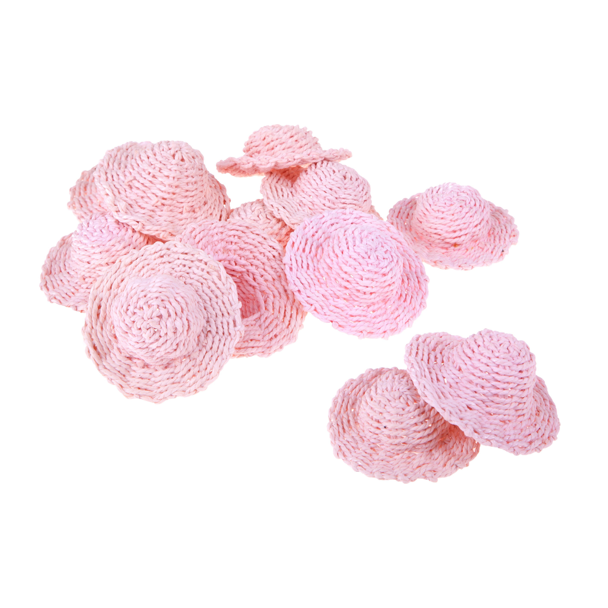 Cappello Di Carta. Larghezza 7 Cm - Pezzi 12 - 7X1X7cm - Colore: Rosa - Bianchi Dino - Cesti Mini