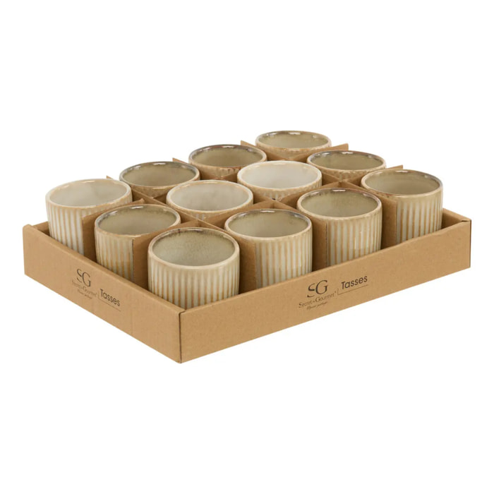 Tasse Chloe beige D6,1xH6,7cm